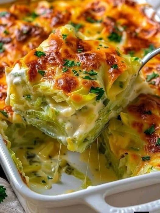Creamy Cheesy Cabbage Casserole