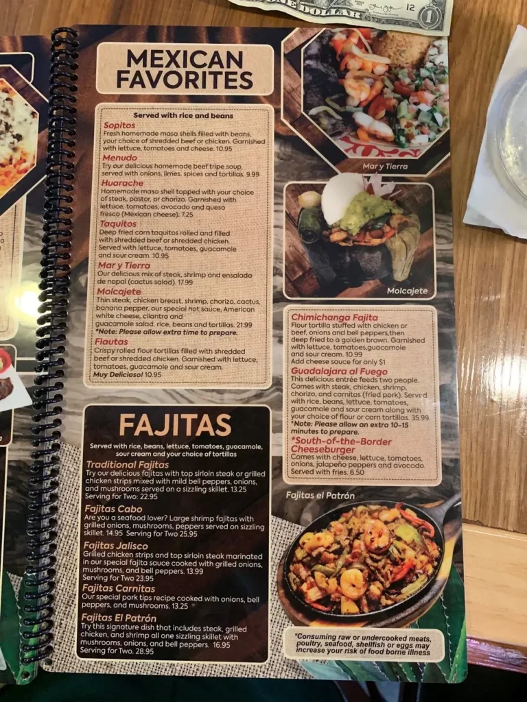 El Patron Menu With Prices (2026 Updated)
