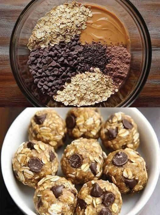 No-Bake Peanut Butter Chocolate Oat Energy Bites