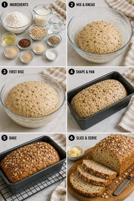 Multigrain Seeded Bread (1 Large Loaf)