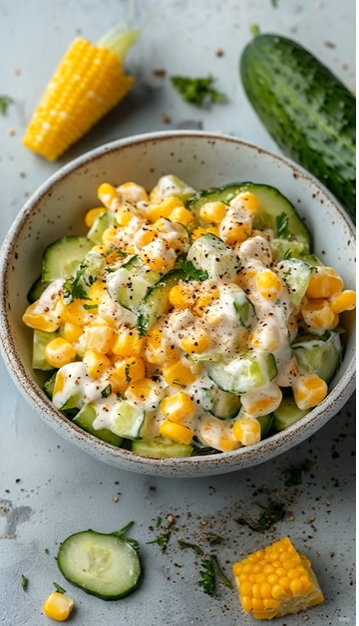 Creamy Cucumber Corn Salad