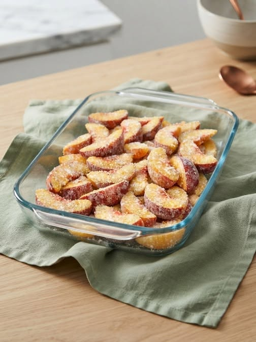 Cinnamon Sugar Roasted Peaches