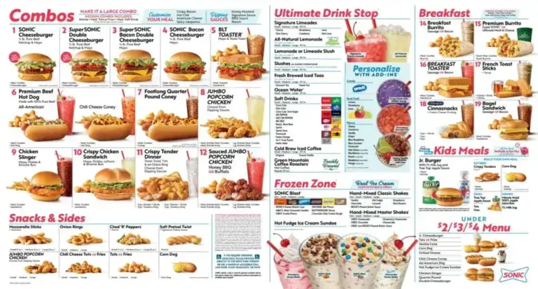 Sonic Menu USA With Prices and Pictures 2026