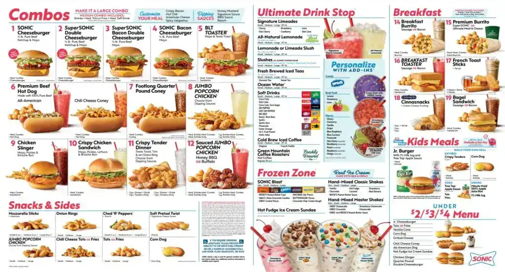 Sonic Menu USA With Prices and Pictures 2026 1 Sonic Menu USA With Prices and Pictures 2026