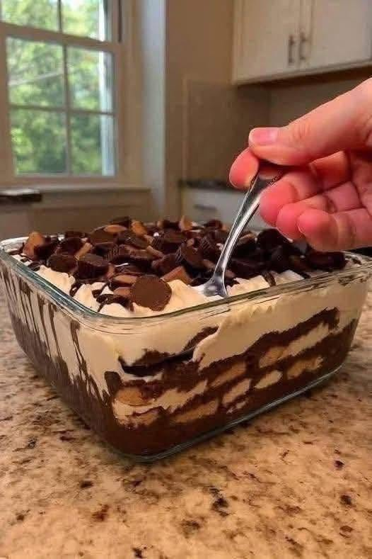 No-Bake Peanut Butter Chocolate Icebox Dessert