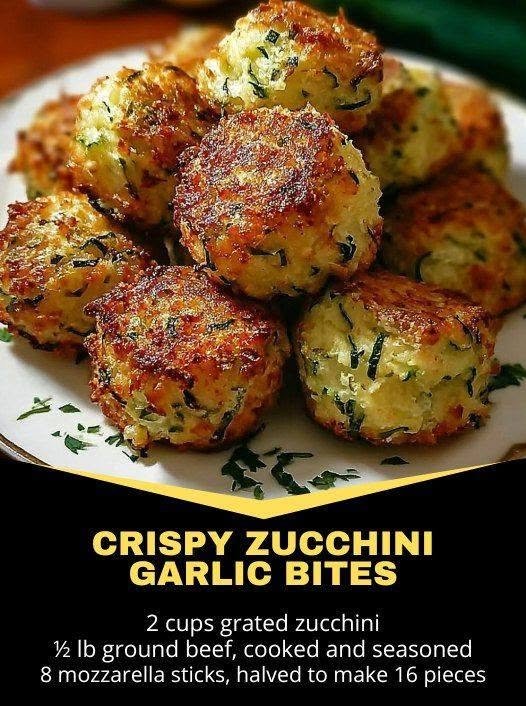 Crispy Zucchini Garlic Bites