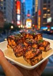 Crispy Salmon Bites with Creamy Coconut Sauce