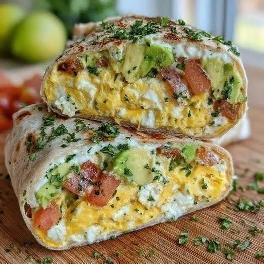 Avocado, Egg & Bacon Breakfast Wrap