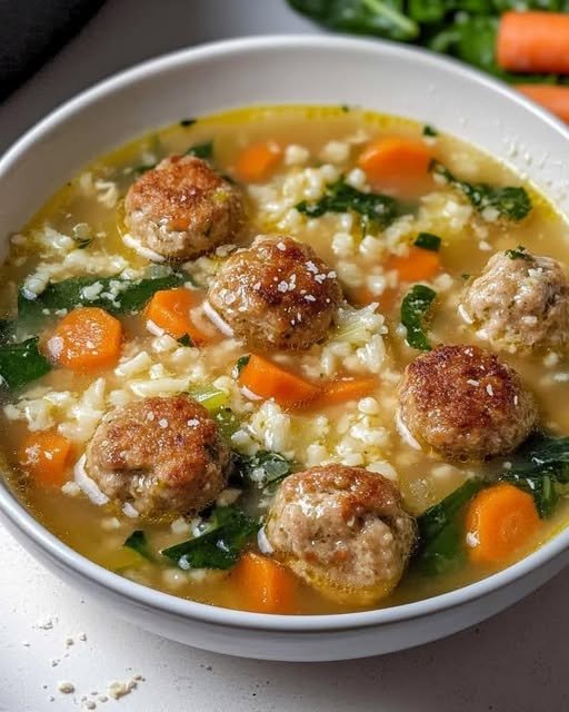 Italian Meatball & Rice Soup